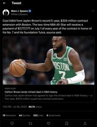 Jaylen Brown really likes the number 7.